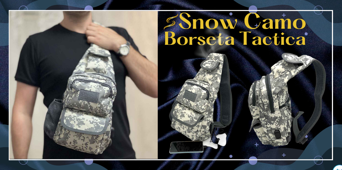 geanta de umar barbati cu camuflaj militar: snow camo